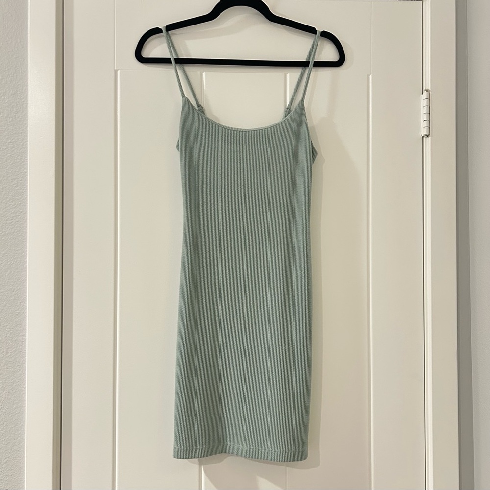 Audrey 3+1 Soft Green Ribbed Top